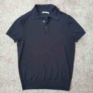 Zara Women's Black Soft Knit Polo Sweater - Size Small